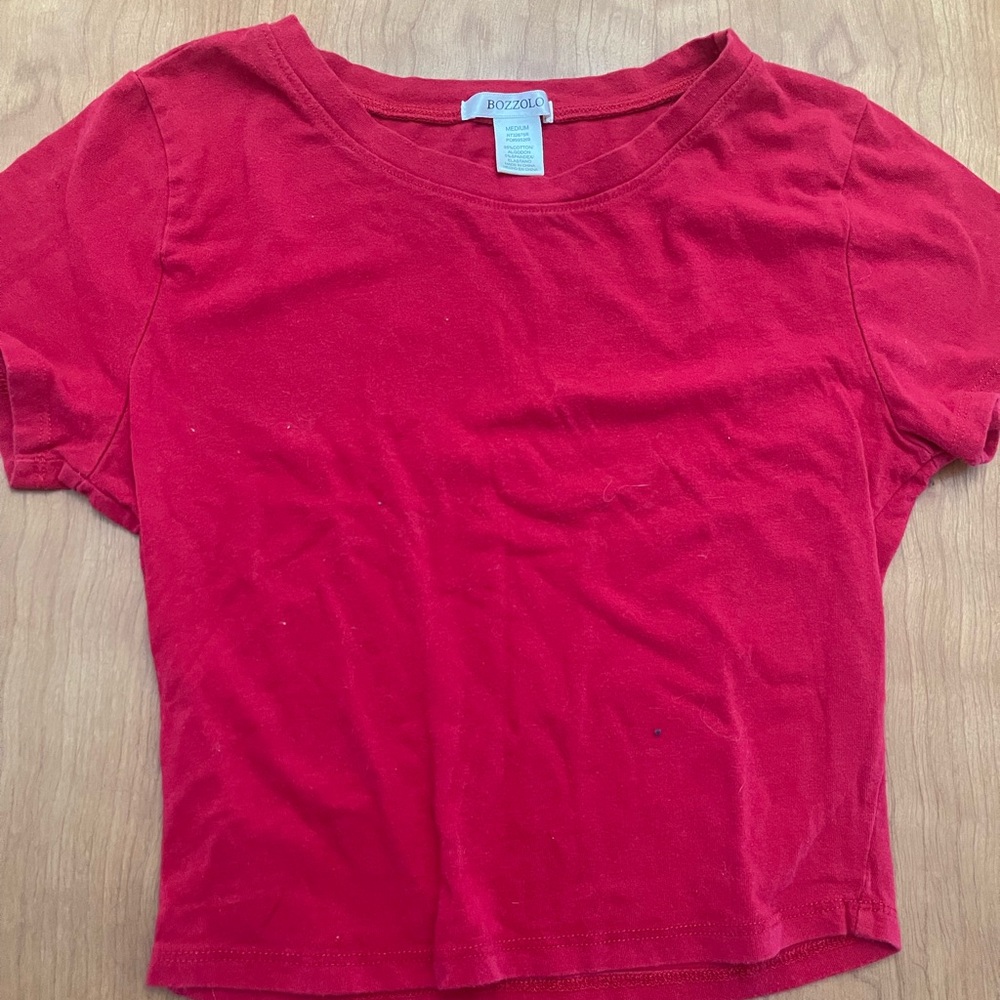 Bozzolo Women's Bright Red Short Sleeve Tee